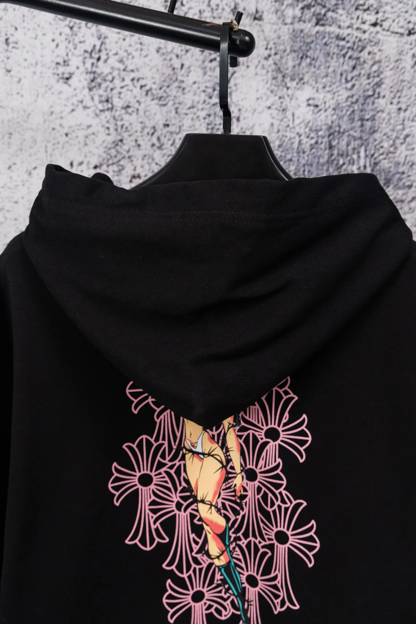 Chrome hearts Deadly Doll ， ， ， ， ， 。 ， ， 。 ， ， Retro 。 ， 。 ， Premium Quality， ， Chrome Hearts ， Quality 。 ：Black Size：S—XL